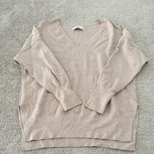Abercrombie & Fitch Women's V-Neck Sweater - Light Brown
